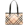 Burberry Small Supernova Check Coated Canvas Nickie Tote Secondhand