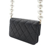 Chanel Quilted Calfskin Maxi Pearls Clutch With Chain Secondhand