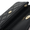 Chanel Quilted Calfskin Maxi Pearls Clutch With Chain Secondhand