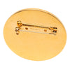Chanel CC Gold Plated and Enamel Round Brooch Secondhand