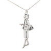 Secondhand Chanel Silver Plated Mademoiselle Pendant Necklace