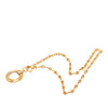 Chanel CC Gold Plated Hammered Round Pendant Necklace Secondhand