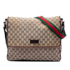 Gucci GG Canvas Web Flap Messenger Bag Secondhand