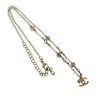 Secondhand Chanel Gold Plated Faux Pearl CC Pendant Flower Station Necklace