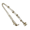 Secondhand Chanel Gold Plated Faux Pearl CC Pendant Flower Station Necklace