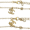 Secondhand Chanel Gold Plated Faux Pearl CC Pendant Flower Station Necklace