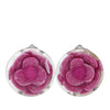 Chanel CC Resin Camellia Clip On Earrings Secondhand