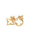 Louis Vuitton Gold Plated Flowergram Push Back Earings Secondhand