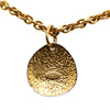 Chanel Gold Plated CC Round Pendant Necklace Secondhand