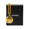 Secondhand Chanel Gold Plated CC Round Pendant Necklace