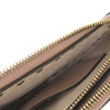 Valentino Pebbled Calfskin Rockstud Double Zip Chain Pouch Secondhand