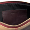 Burberry House Check Canvas Trimmed Grained Calfskin Zip Pouch Secondhand