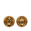 Secondhand Chanel Gold Plated CC Crystal Round Clip On Earrings