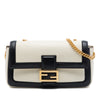 Fendi Bicolor Leather Chain Midi Baguette Secondhand