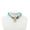 Chanel CC Gold Tone Strass and Bead Strand Necklace Secondhand