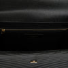 Saint Laurent Large Chevron Grain de Poudre Monogram Envelope Bag Secondhand