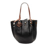 LOEWE Paulas Ibiza Perforated Leather Shell Basket Tote Secondhand