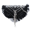 Saint Laurent Baby Goatskin Tulle Chevron Monogram Classic Punk Chain Bag Secondhand