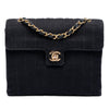 Chanel CC Vertical Quilted Nylon Grosgrain Single Flap Secondhand