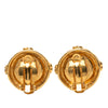 Secondhand Chanel Gold Plated CC Round Clip On Earrings