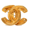 Secondhand Chanel Gold Plated Quilted CC Brooch