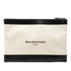 Balenciaga M Canvas Navy Clip Clutch Secondhand