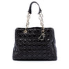 Dior Large Patent Cannage Lady Dior Soft Shopping Tote Secondhand