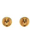 Chanel CC Gold Plated Button Clip On Earrings Secondhand