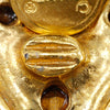 Chanel Gold Plated Strass Diamond Shape Clip On Earrings Secondhand