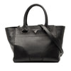 Prada Small City Calf Stitched Twin Pocket Satchel Secondhand