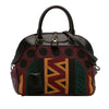 Burberry Medium Leather and Canvas Geometric Tapestry Milverton Bag Secondhand