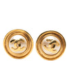 Chanel CC Gold Plated Faux Pearl Clip on Earrings Secondhand