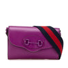 Secondhand Gucci Mini Leather Horsebit 1955 Web Crossbody