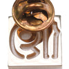 Chanel Gold Plated Rhinestone No 19 Pin Badge Brooch Secondhand