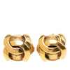 Chanel CC Gold Plated Round Clip On Earrings Secondhand