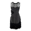 Secondhand 6267 Compact Wool Dress with Feather - '00s