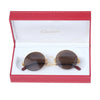 Cartier Vintage Mayfair Round Half Frame Gold Sunglasses - '90s