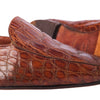 second hand Prada Vintage Brown Exotic Leather Loafers