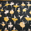 Secondhand Hermès “La Danse” Black & Gold Silk Carré 90 Scarf By Jean-Louis Clerc