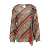 Secondhand DKNY Printed Blouse with Ruffles - '10s