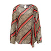 Secondhand DKNY Printed Blouse with Ruffles - '10s