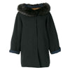 A.N.G.E.L.O. Vintage Cult Blue Wool and Fox Fur Coat - '80s Second hand