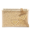 Prada Crystal Embellished Satin Card Holder with Chain Secondhand