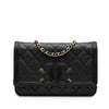 Secondhand Chanel Caviar CC Filigree Wallet On Chain