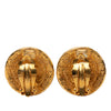 Chanel CC Gold Plated Round Clip On Earrings Secondhand
