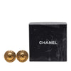 Chanel CC Gold Plated Round Clip On Earrings Secondhand