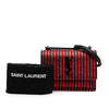 Saint Laurent Small Metallic Striped Canvas Monogram Sunset Crossbody Secondhand