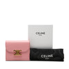 Celine Shiny Calfskin Triomphe Flap Small Wallet Secondhand