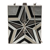 Saint Laurent Metal and Leather Tuxedo Box Star Clutch on Chain Secondhand
