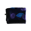 Secondhand Versace Blue and Violet Silk Flower Pattern Scarf - '10s